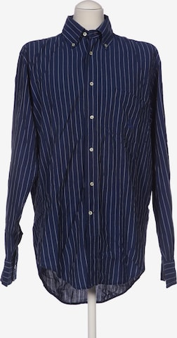 Trussardi Button Up Shirt in M in Blue: front