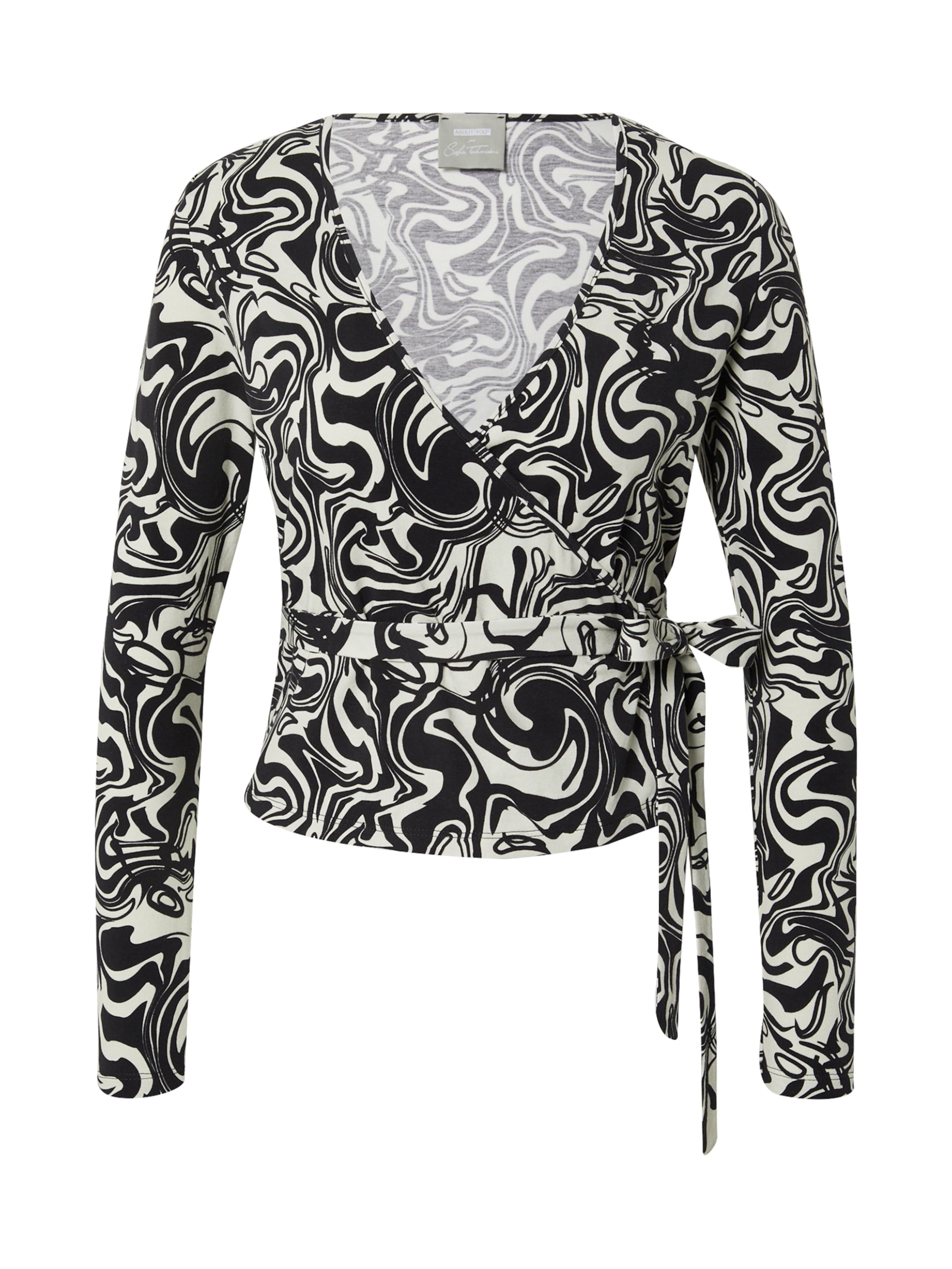 ABOUT YOU x Sofia Tsakiridou Μπλουζάκι 'Ada' σε μαύρο: μπροστά