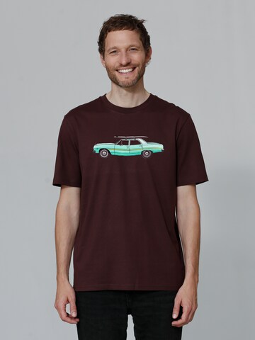 Maglietta 'Surf Car' di Watapparel in rosso: frontale