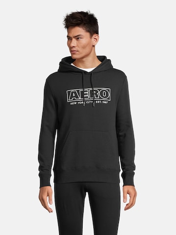 Sweat-shirt 'HERITAGE' AÉROPOSTALE en noir : devant