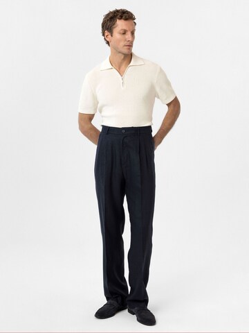 regular Pantaloni con pieghe 'Stephano' di Antioch in blu