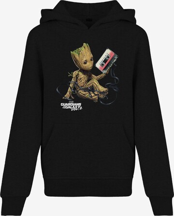 F4NT4STIC Sweatshirt 'Marvel Guardians Of The Galaxy Vol2 Groot Tape' in Zwart: voorkant