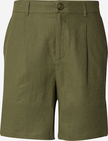 DAN FOX APPAREL - regular Pantalón plisado 'Alan' en verde: frente