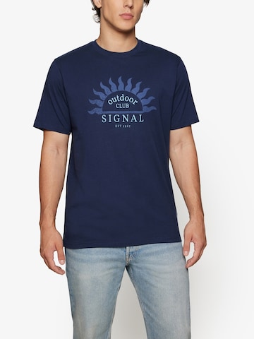 Signal T-Shirt ' GabrielSI ' in Blau: Vorderseite