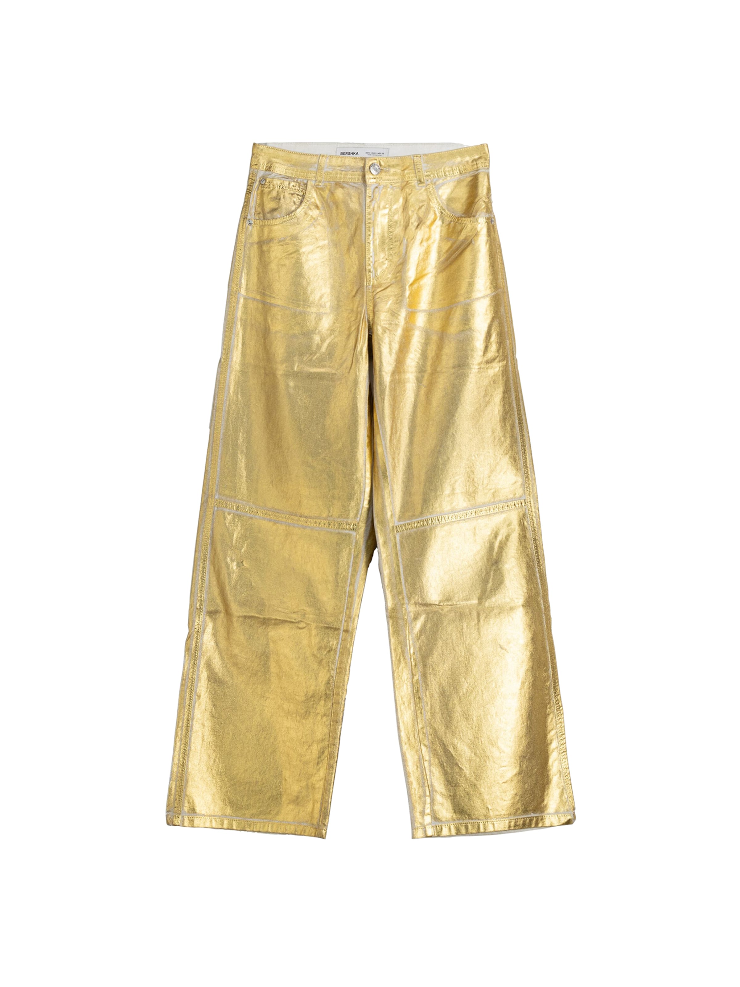 Bershka Byxa i guld: framsida