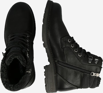 TOM TAILOR Lace-Up Boots in Black