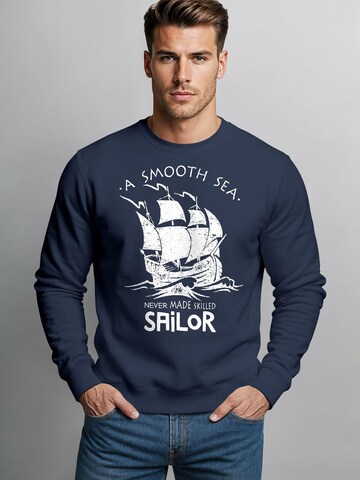 Neverless Sweatshirt 'Smooth Sea' in Blue