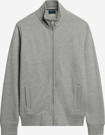 Veste de survêtement Superdry en gris : devant