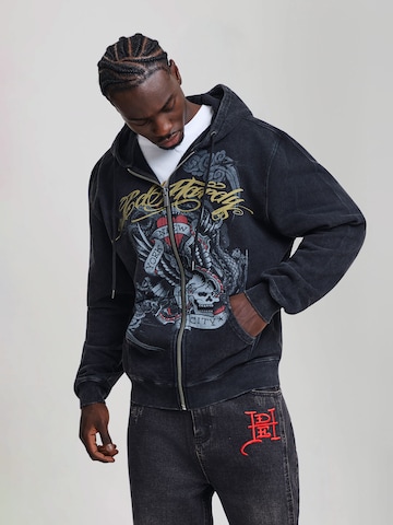 Veste de survêtement 'Storming New York' Ed Hardy en noir : devant