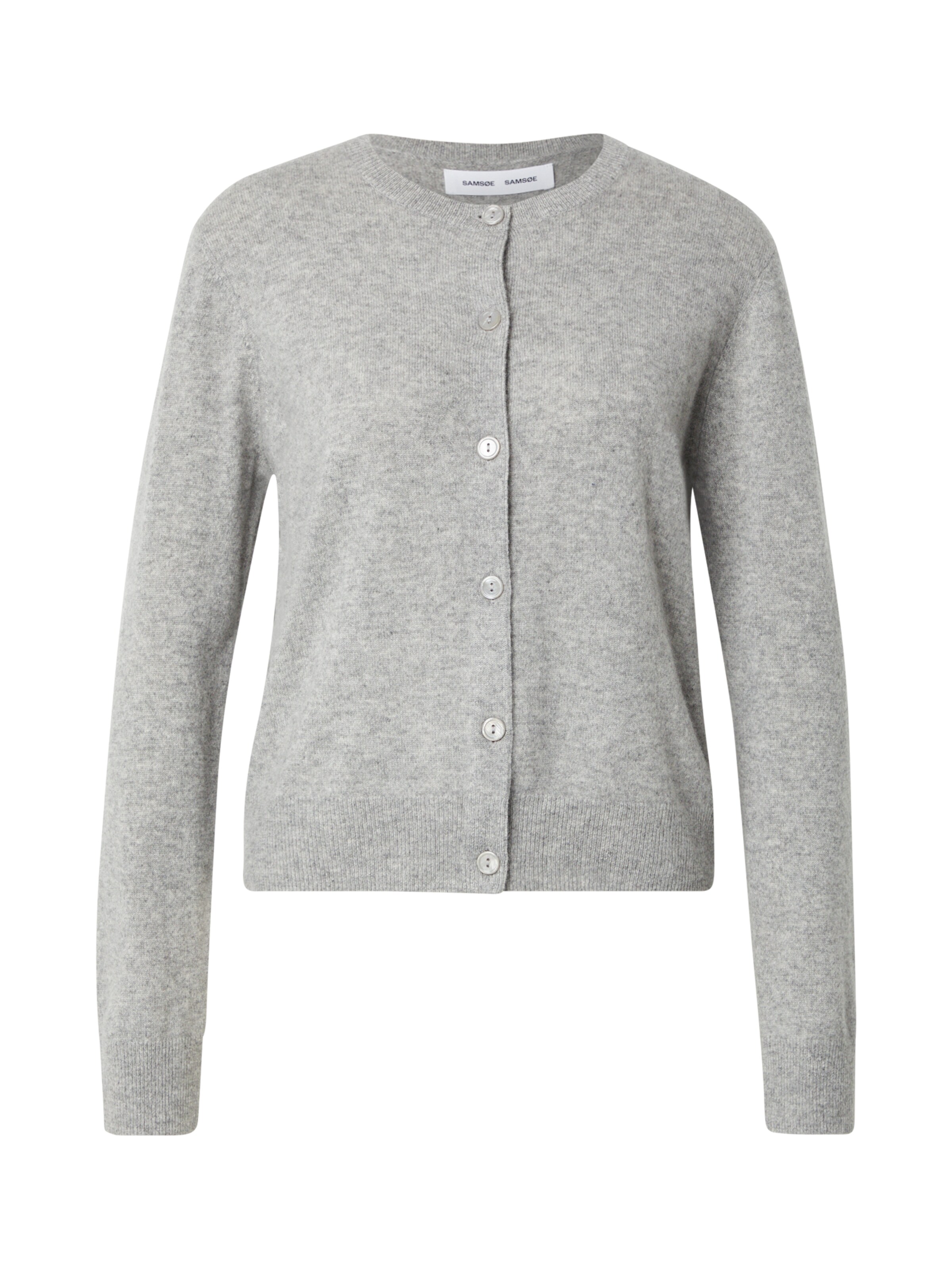 Samsøe Samsøe Gebreid vest 'Saboston' in Grijs: voorkant