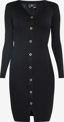 faina Knitted dress in Black: front