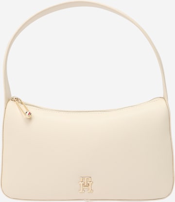 TOMMY HILFIGER Axelremsväska 'Pebble Grain' i beige: framsida