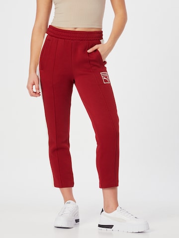 PUMA Regular Broek in Rood: voorkant