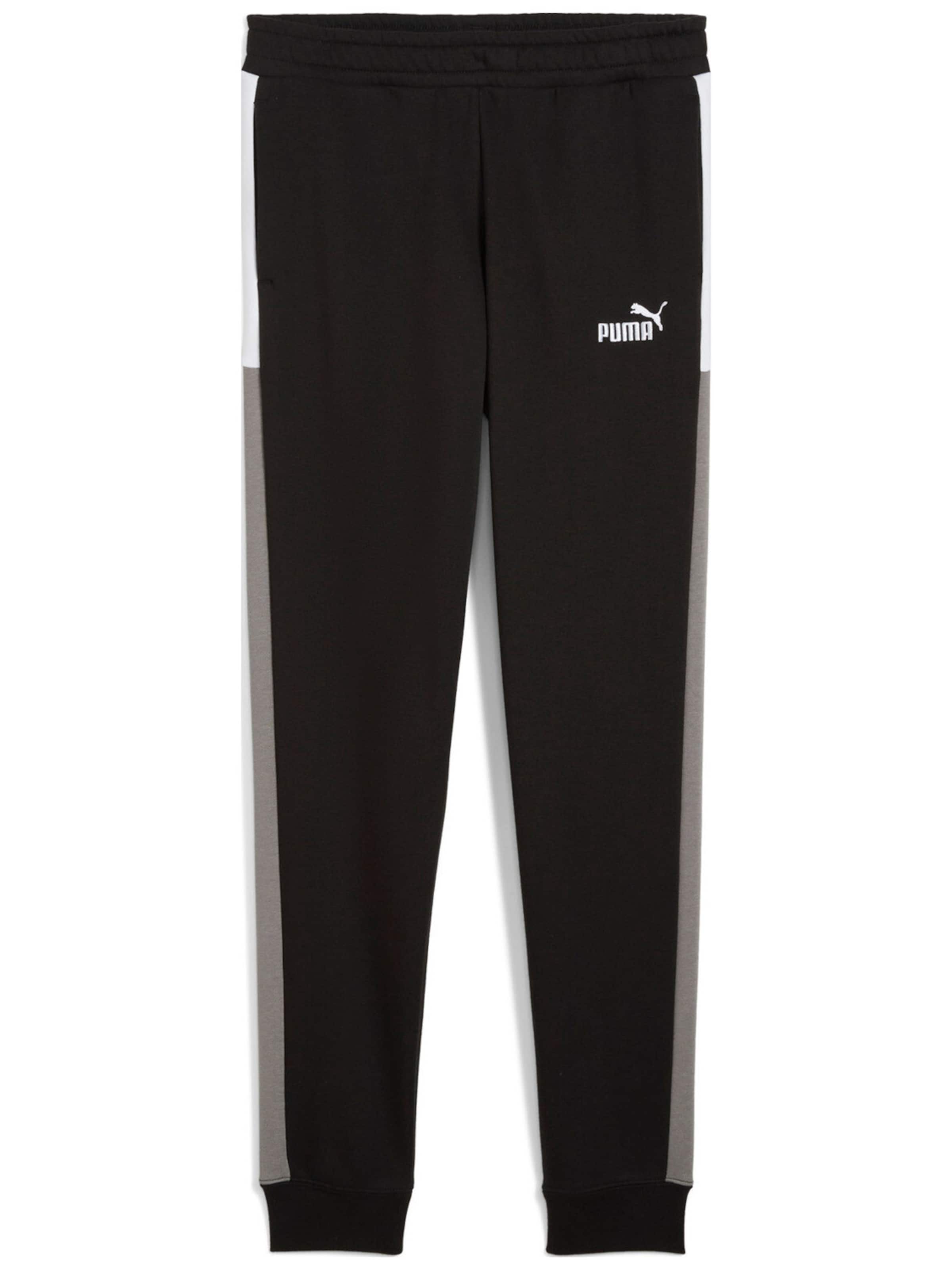 PUMA - regular Pantalón deportivo 'Puma Ess Block Sweatpants' en negro: frente