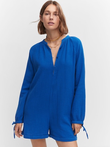 MANGO Jumpsuit in Blauw: voorkant