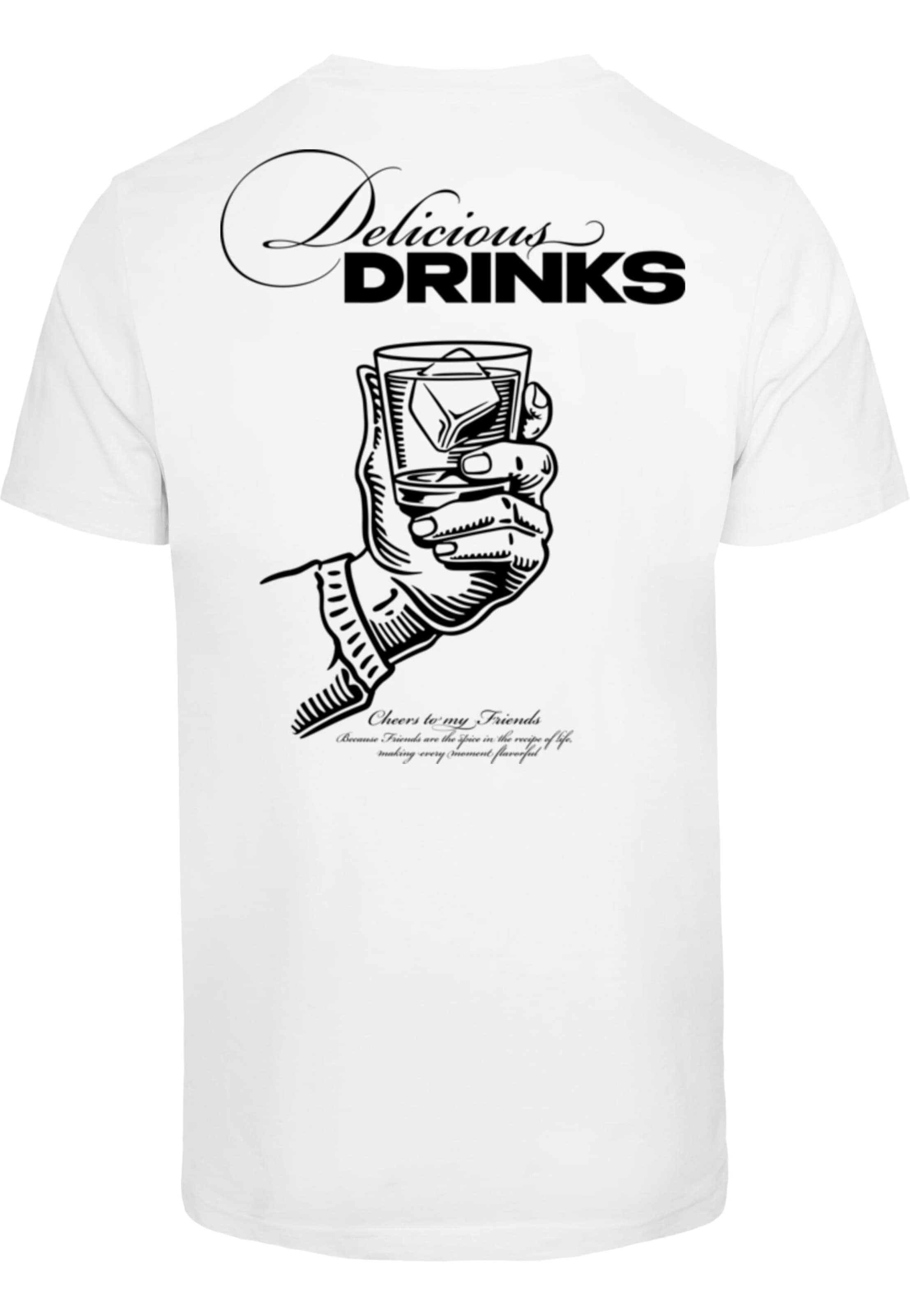 Tricou 'Delicious Drinks' de la Mister Tee pe alb