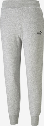 Effilé Pantalon de sport 'ESSENTIAL' PUMA en gris : devant