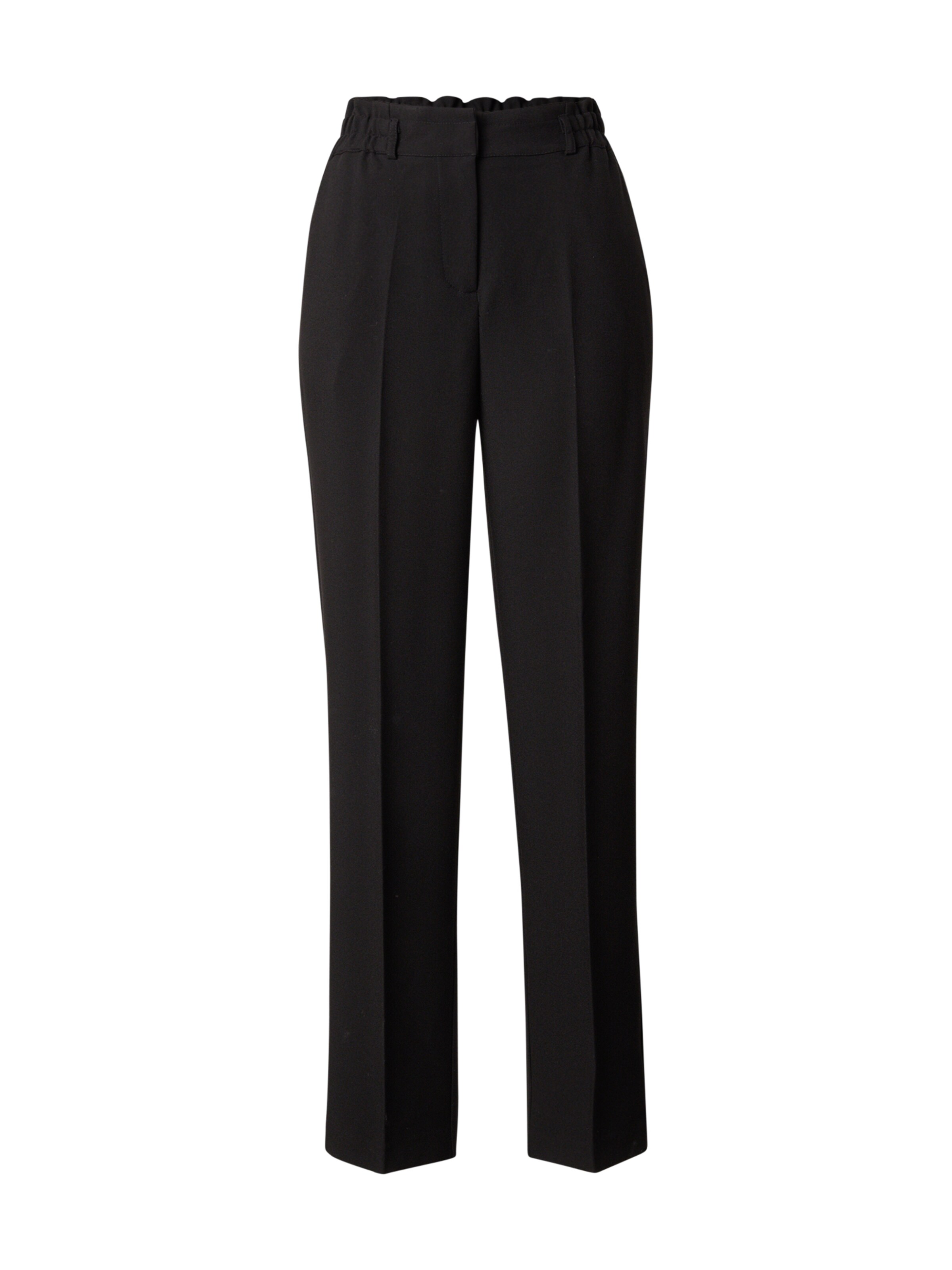 VILA regular Παντελόνι με τσάκιση 'VISELMA ELLA' σε μαύρο: μπροστά