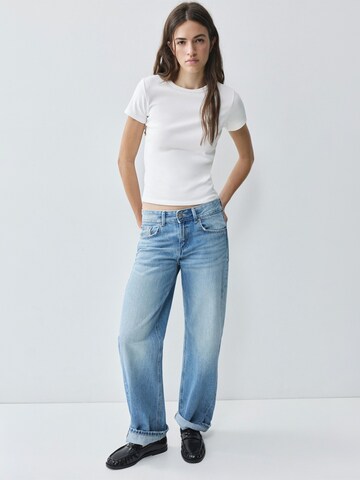 Pull&Bear Тениска в бяло