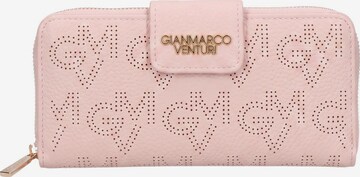 Portamonete 'Portafoglio Donna GianMarco Venturi Polyurethane Perforato Azzurro' di GianMarco Venturi in rosa: frontale