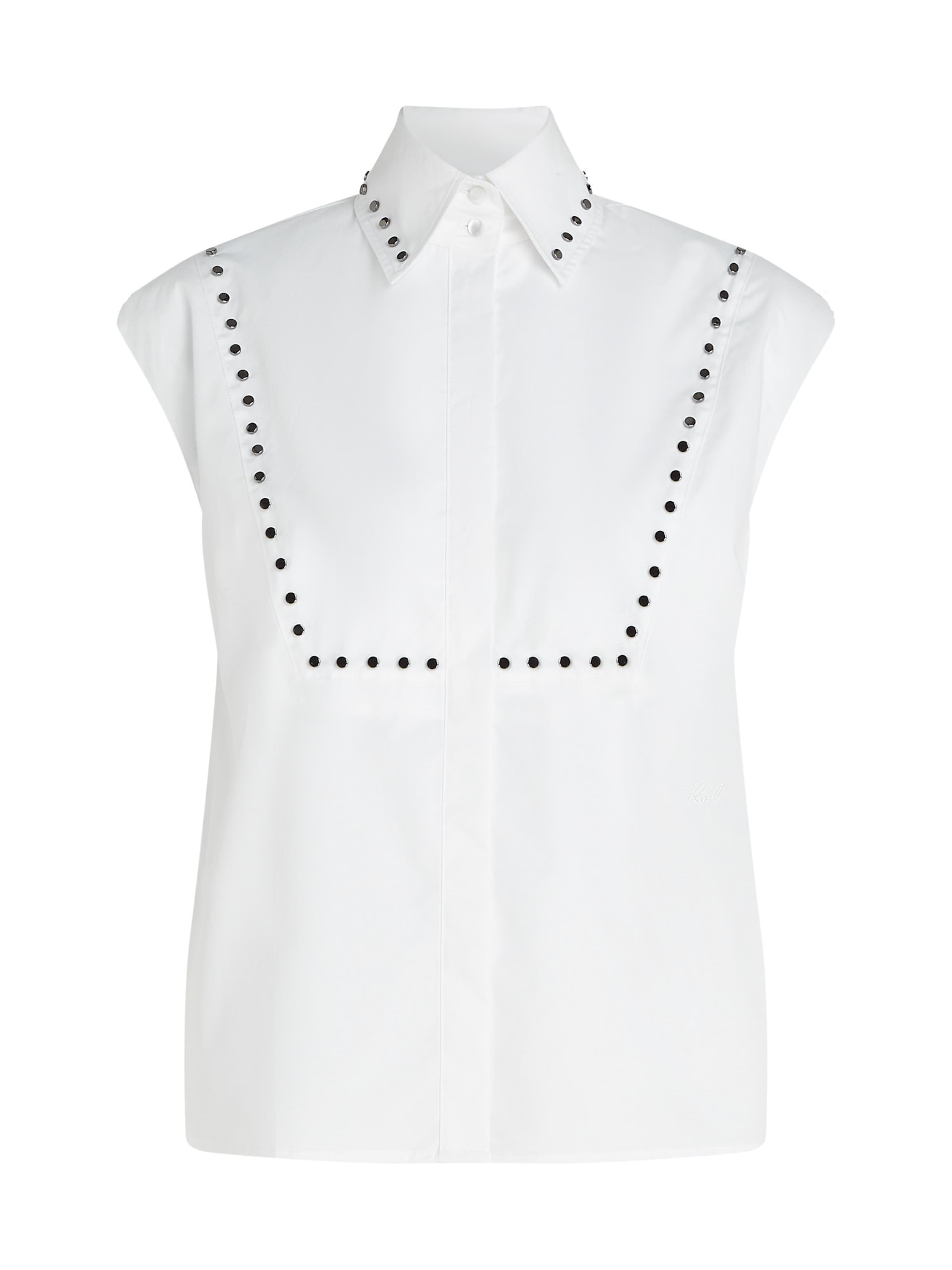 Karl Lagerfeld Μπλούζα σε λευκό: μπροστά