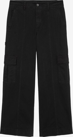 Marc O'Polo DENIM Loosefit Cargobroek in Zwart: voorkant