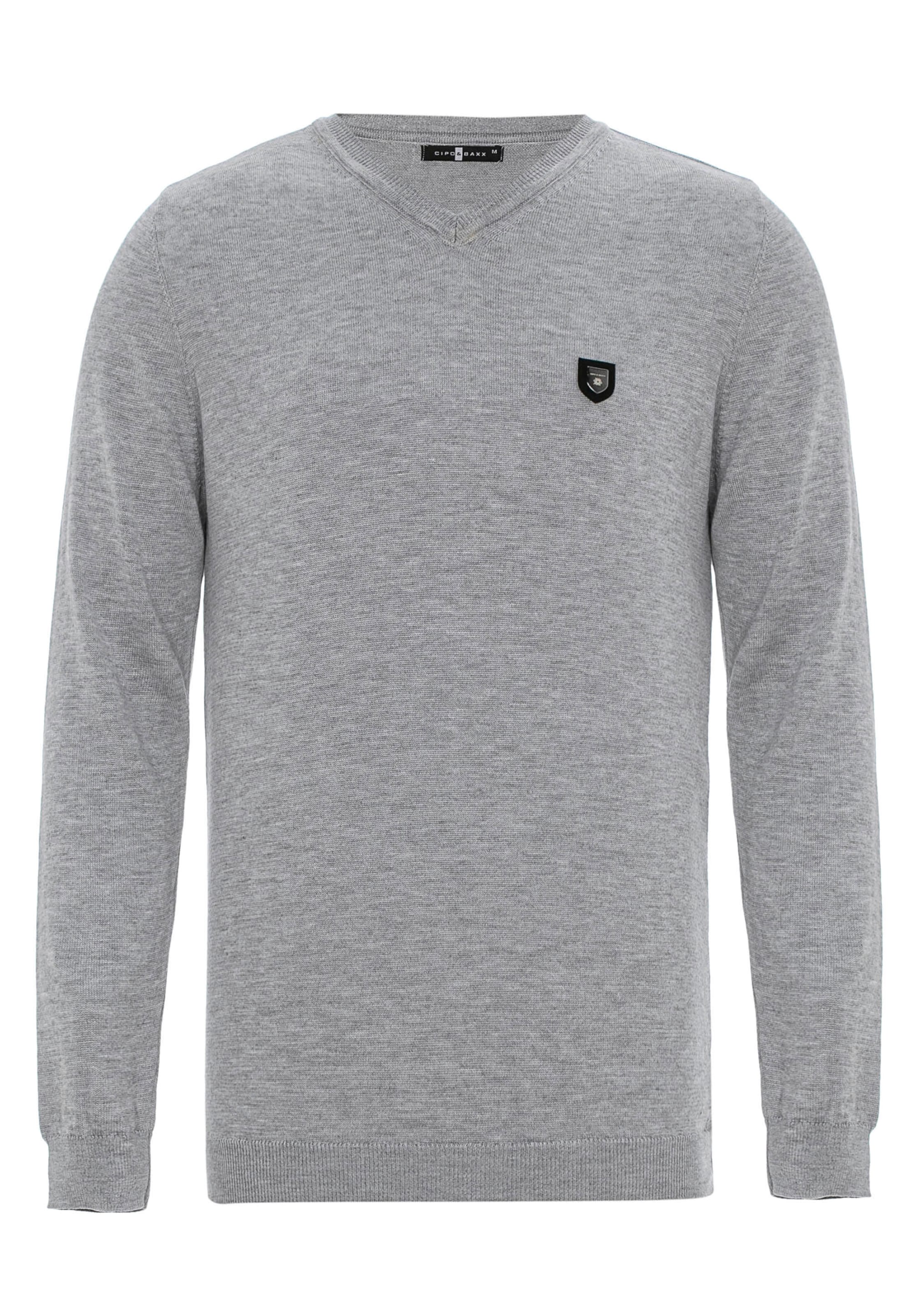 CIPO & BAXX Pullover in Grau: Vorderseite