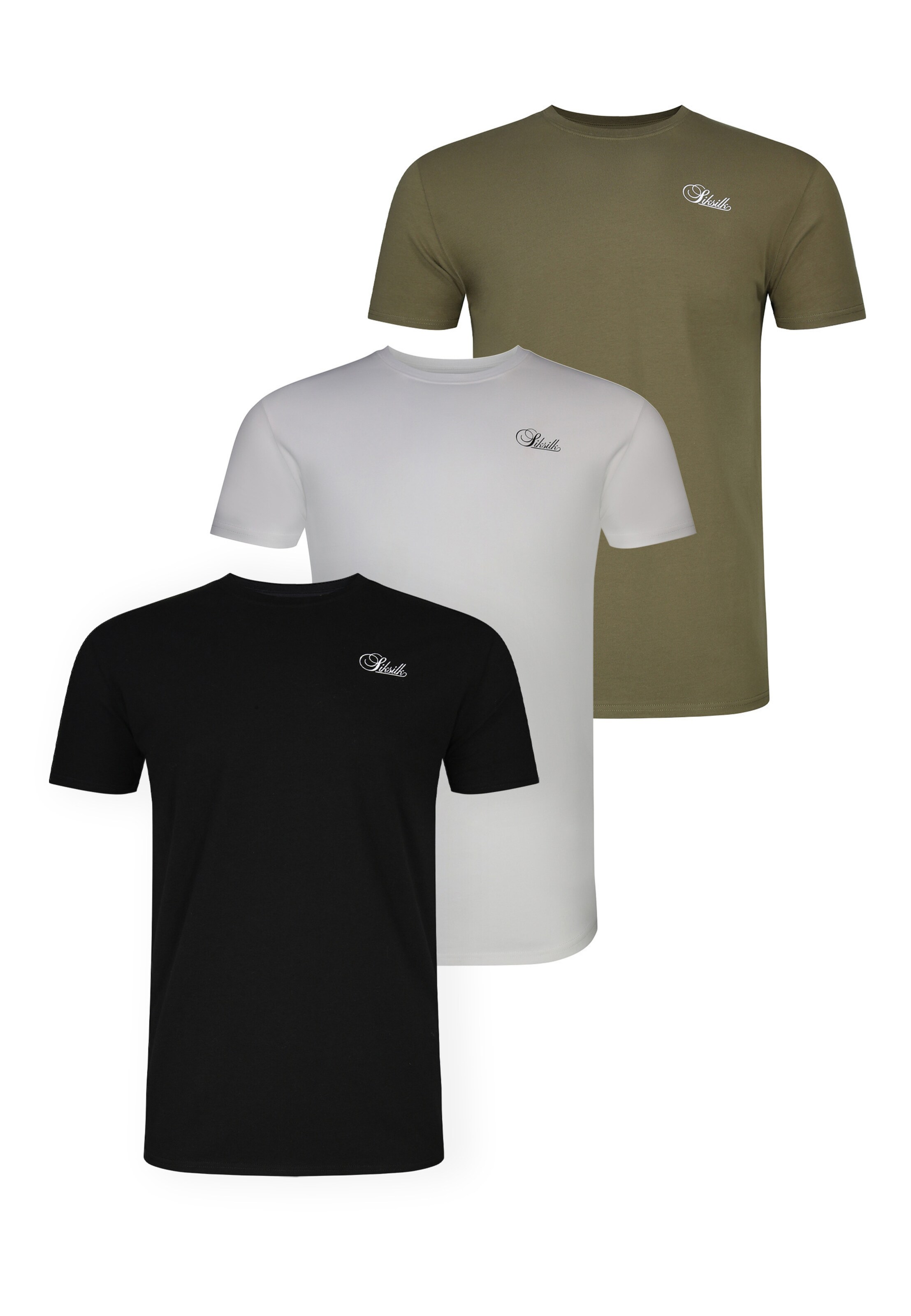SikSilk Shirt in Olive / Black / White, Item view