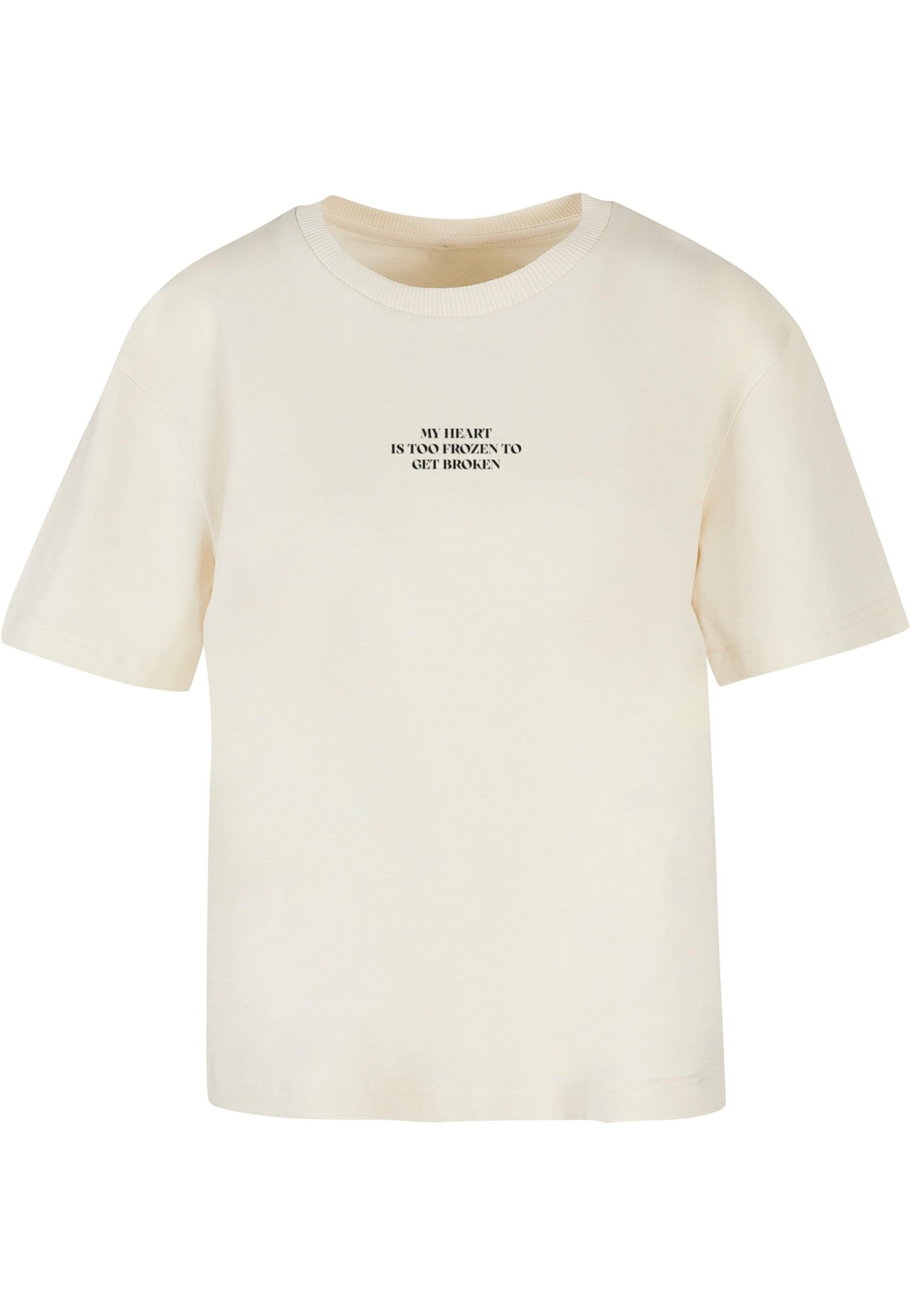 Miss Tee Tričko 'Too Frozen' – béžová: přední strana