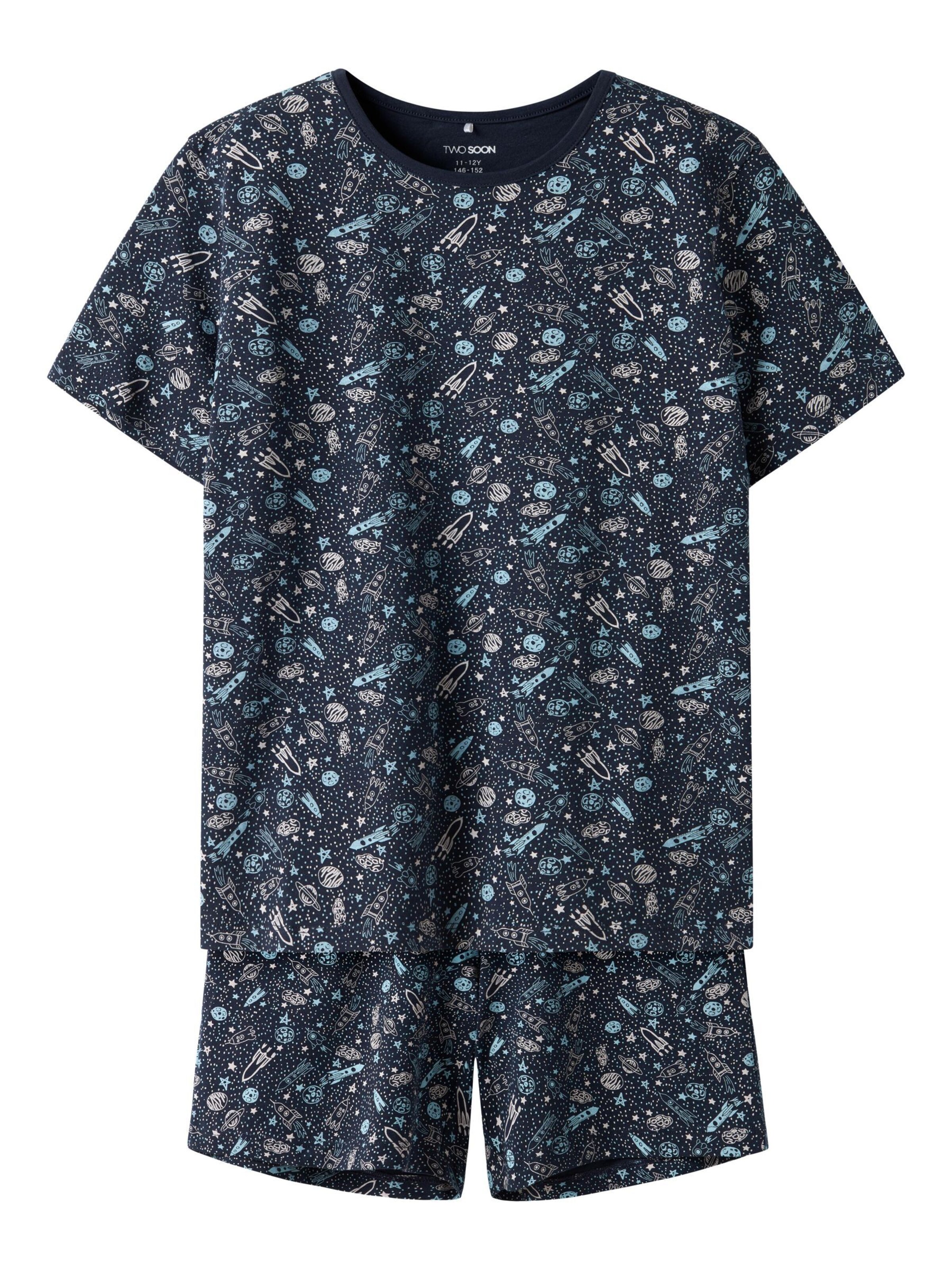 TWO SOON Пижама в Синий: спереди
