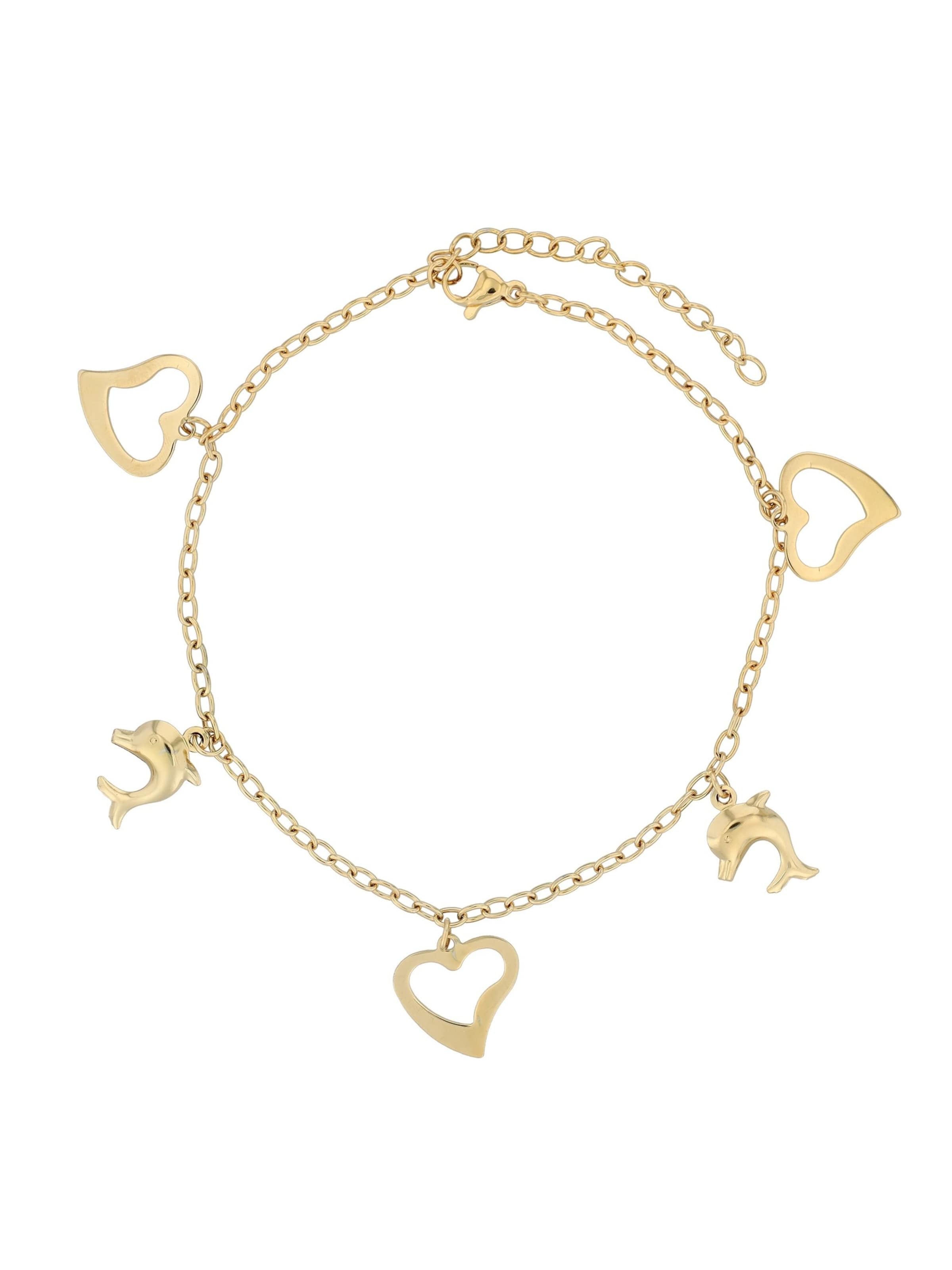 Akzent Fußschmuck 'Joliette, langlebig'‌‌‌‌‌‌‌‌‌ in Gold: Vorderseite