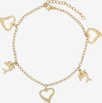 Akzent Fußschmuck 'Joliette, langlebig' in Gold: Vorderseite