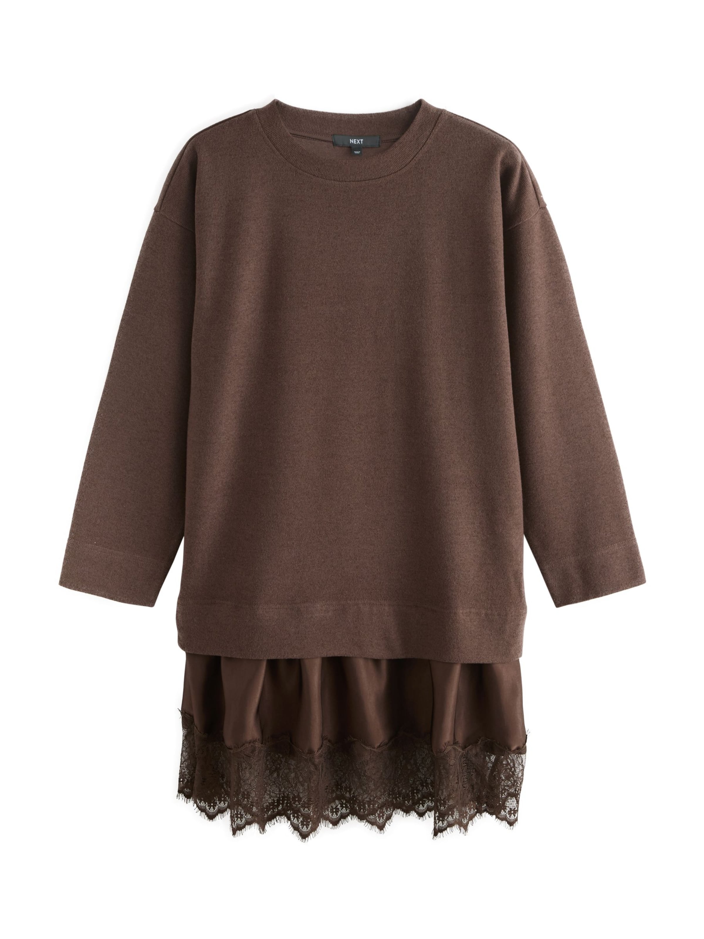 Next Strickkleid in Braun: Vorderseite