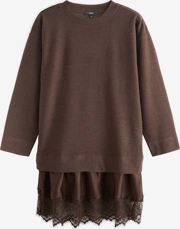 Robes en maille Next en marron : devant