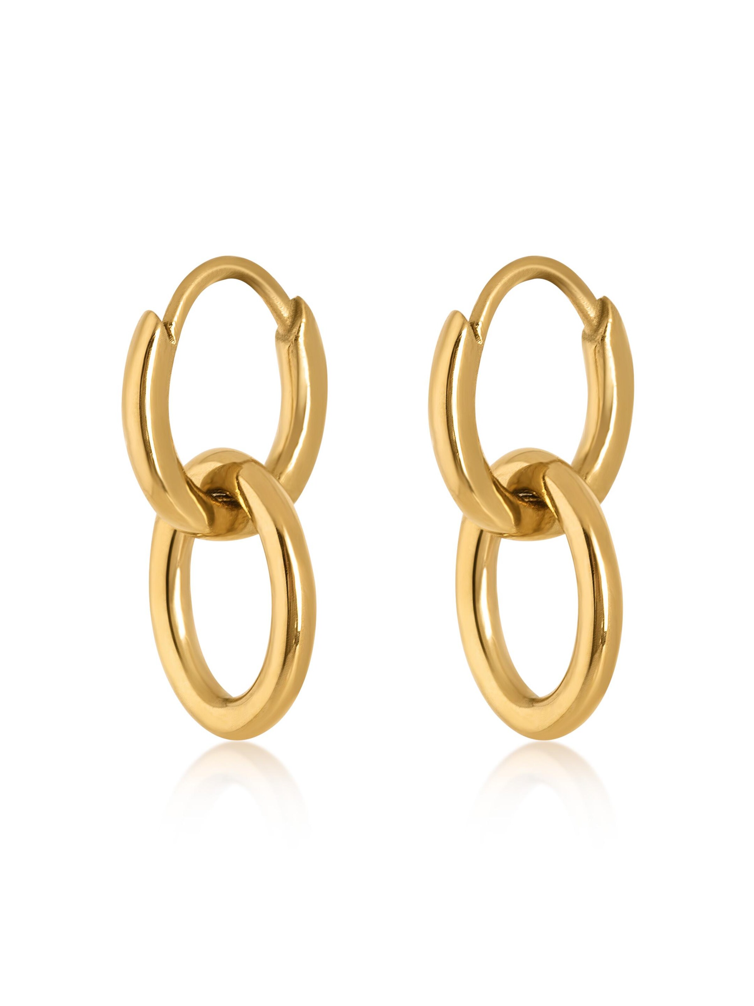 Akitsune Earrings 'Unity' in Gold: front
