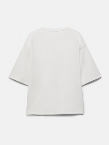 Pull&Bear Oversized Shirt in Beige