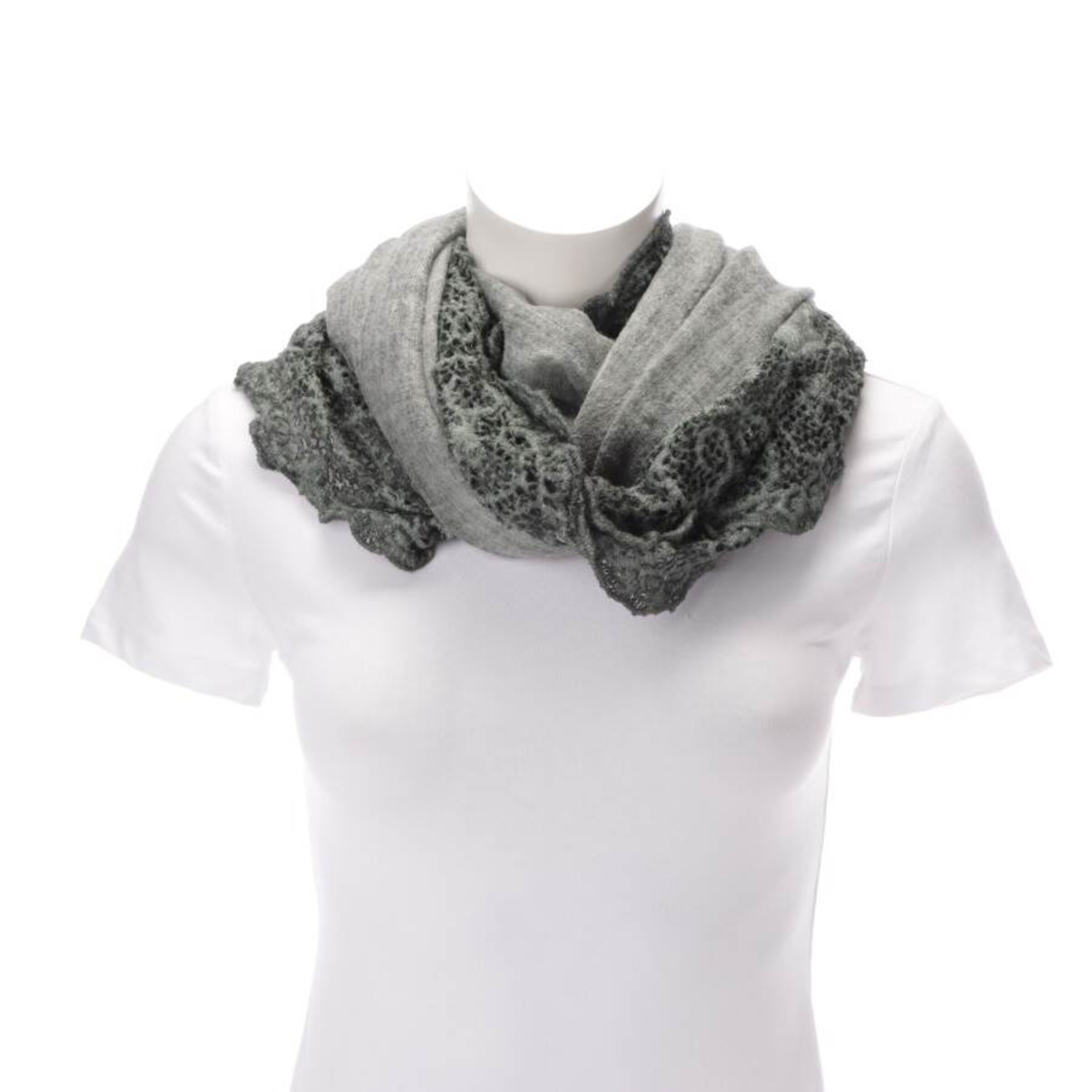 Faliero Sarti Scarf & Wrap in One size in Grey: front