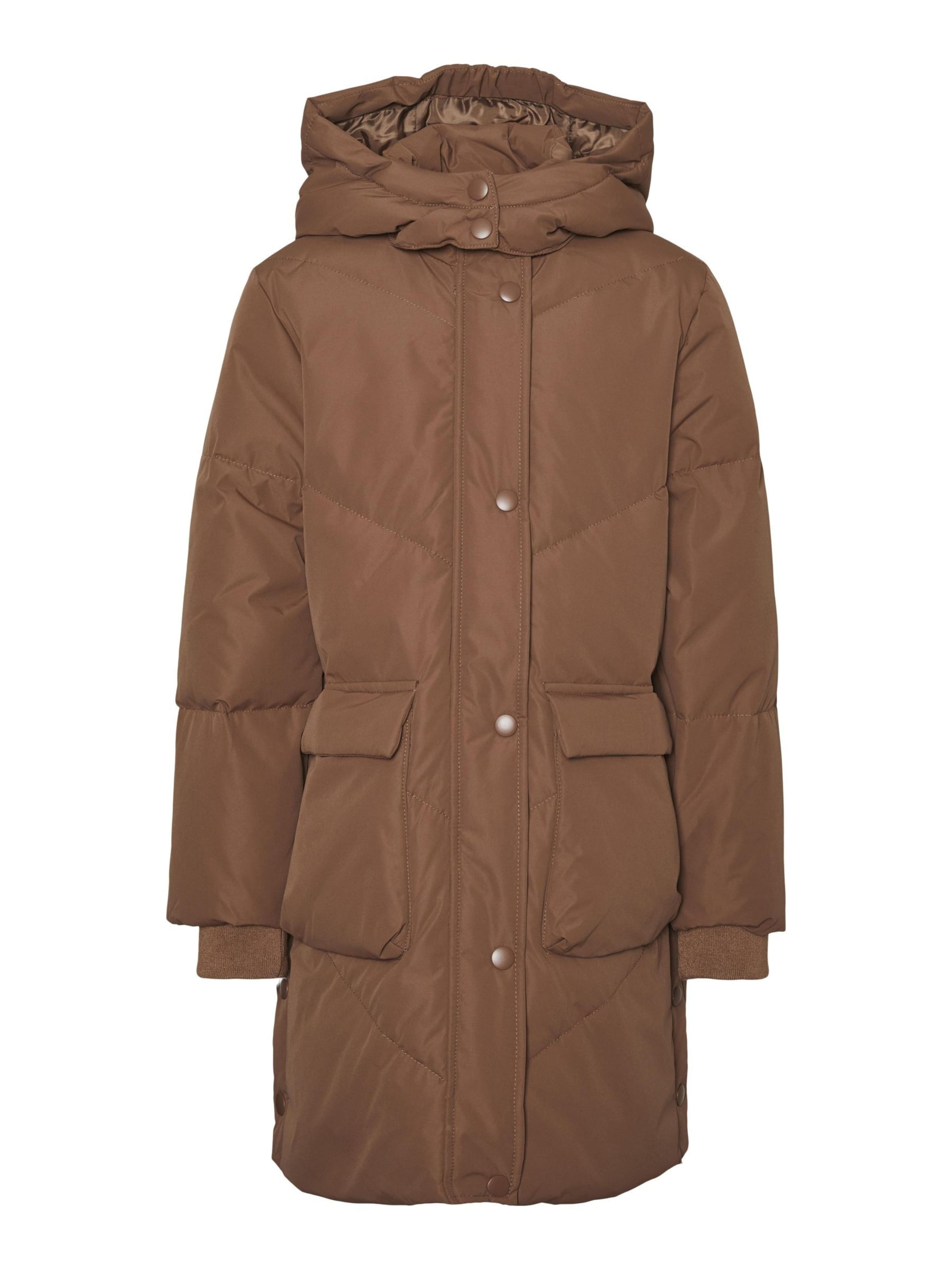 Vero Moda Girl Vinterjakke 'AUGUSTA' i brun: forside