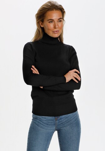 SAINT TROPEZ - Pullover 'Mila' em preto: frente