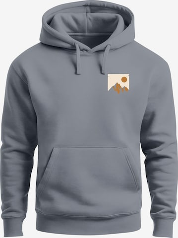 Neverless Sweatshirt 'Mointain Badge' in Grey: front