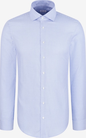 Coupe slim Chemise business 'Schwarze Rose' SEIDENSTICKER en bleu : devant