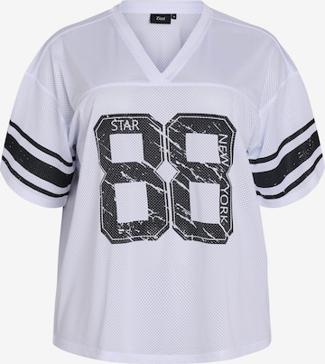 balts Zizzi T-Krekls 'Elulla': no priekšpuses