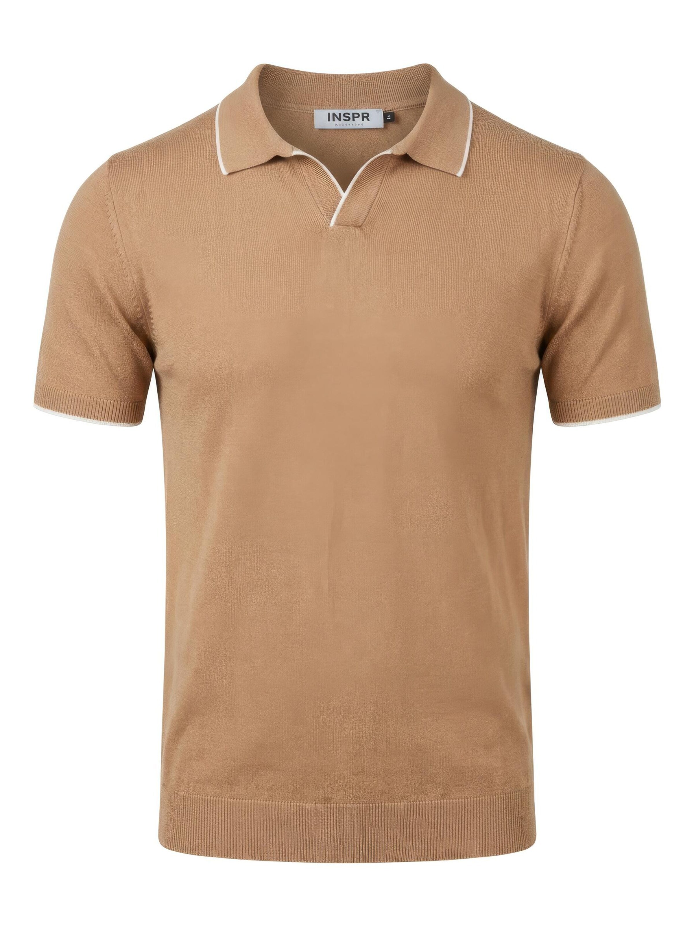 INSPR Shirt 'Valero Polo' in Beige: front