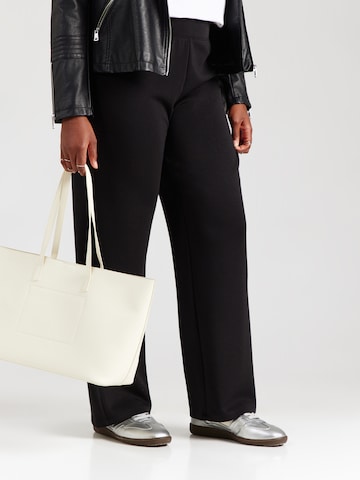 SAMOON Loose fit Trousers in Black: front