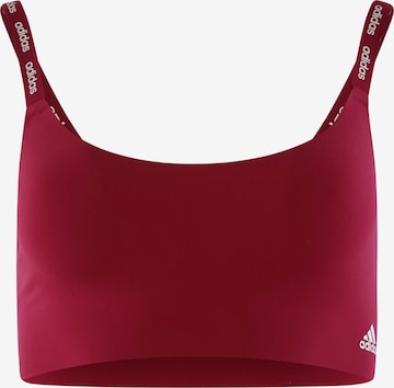 ADIDAS SPORTSWEAR - Bustier Sujetador ' SCOOP LOUNGE BRA ' en rojo: frente