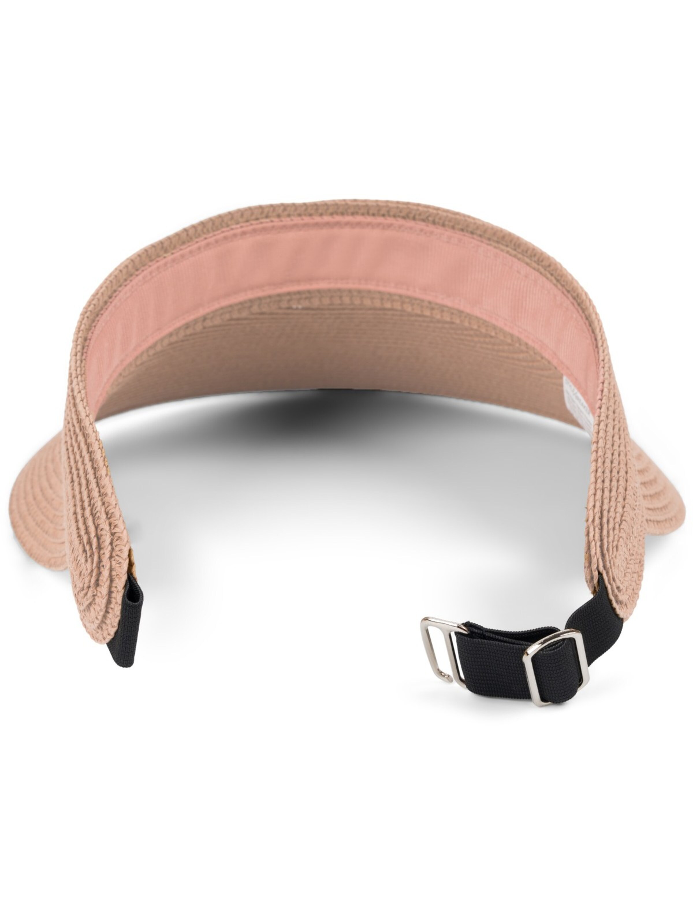styleBREAKER Cap 'Papierstroh Visor Cap Einfarbig' in Pink