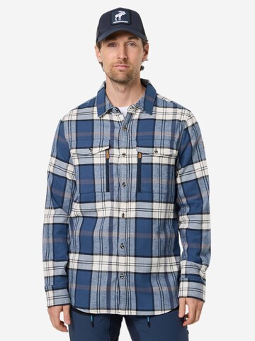 Coupe regular Chemise folklorique 'Nordkap' SWEDEMOUNT en bleu : devant