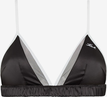 Karl Lagerfeld Triangle Bra in Black: front