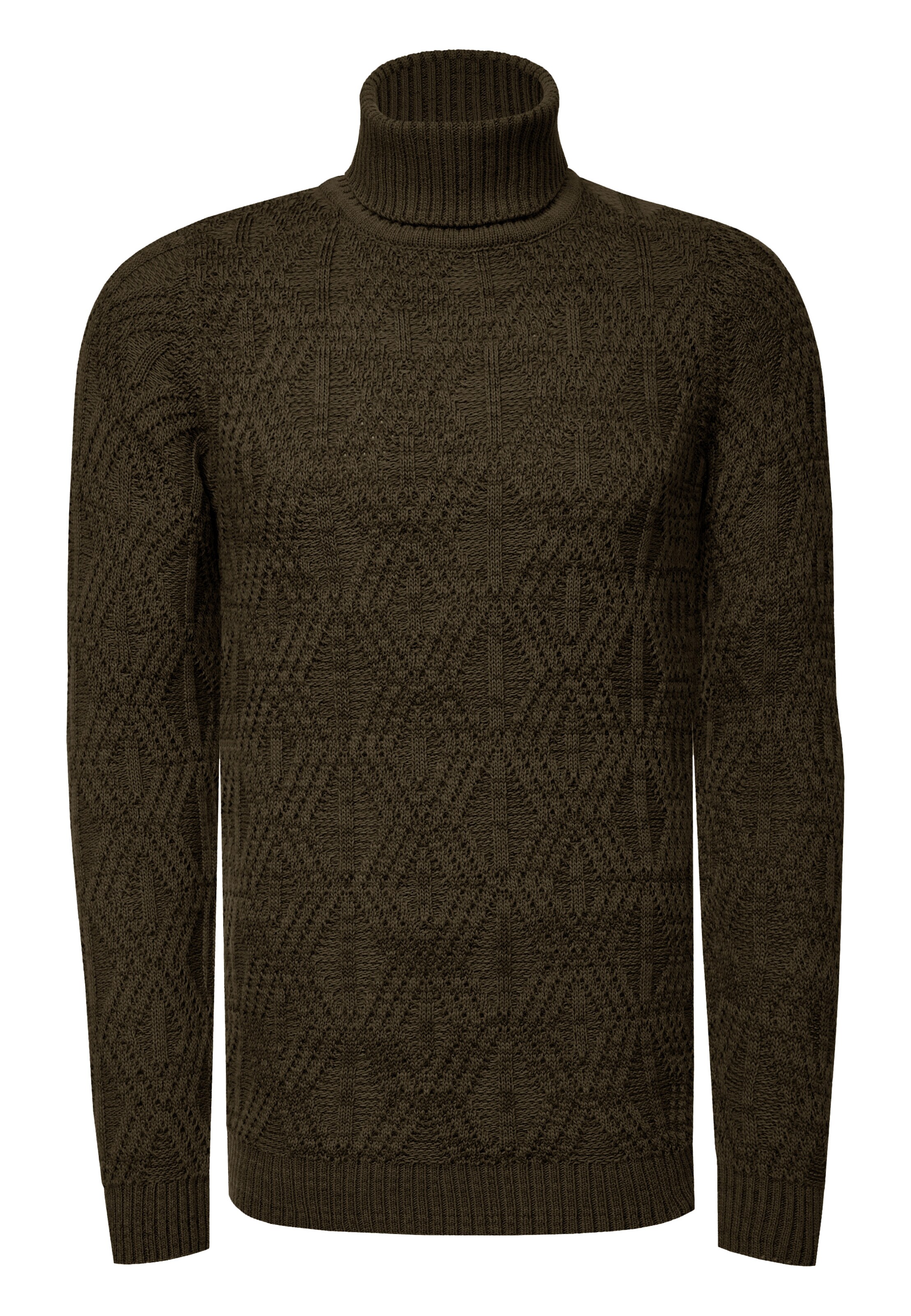 Rusty Neal Trui in Bruin: voorkant