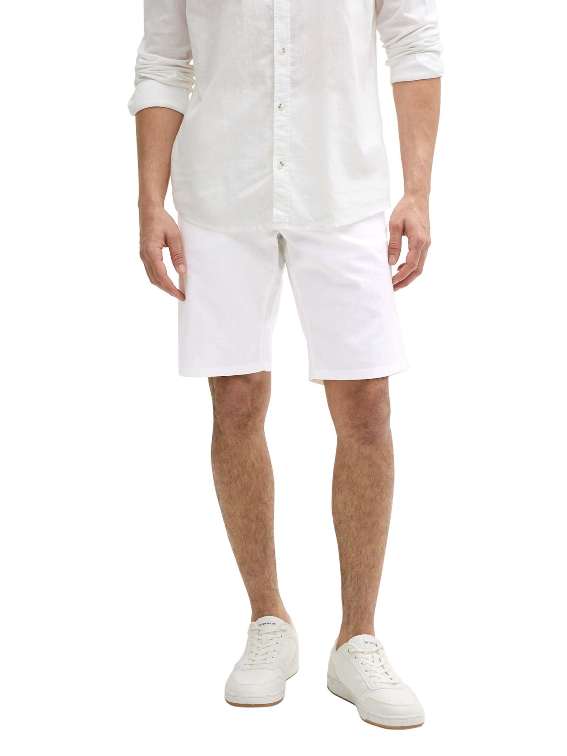 Regular Pantaloni eleganți de la TOM TAILOR pe alb: față